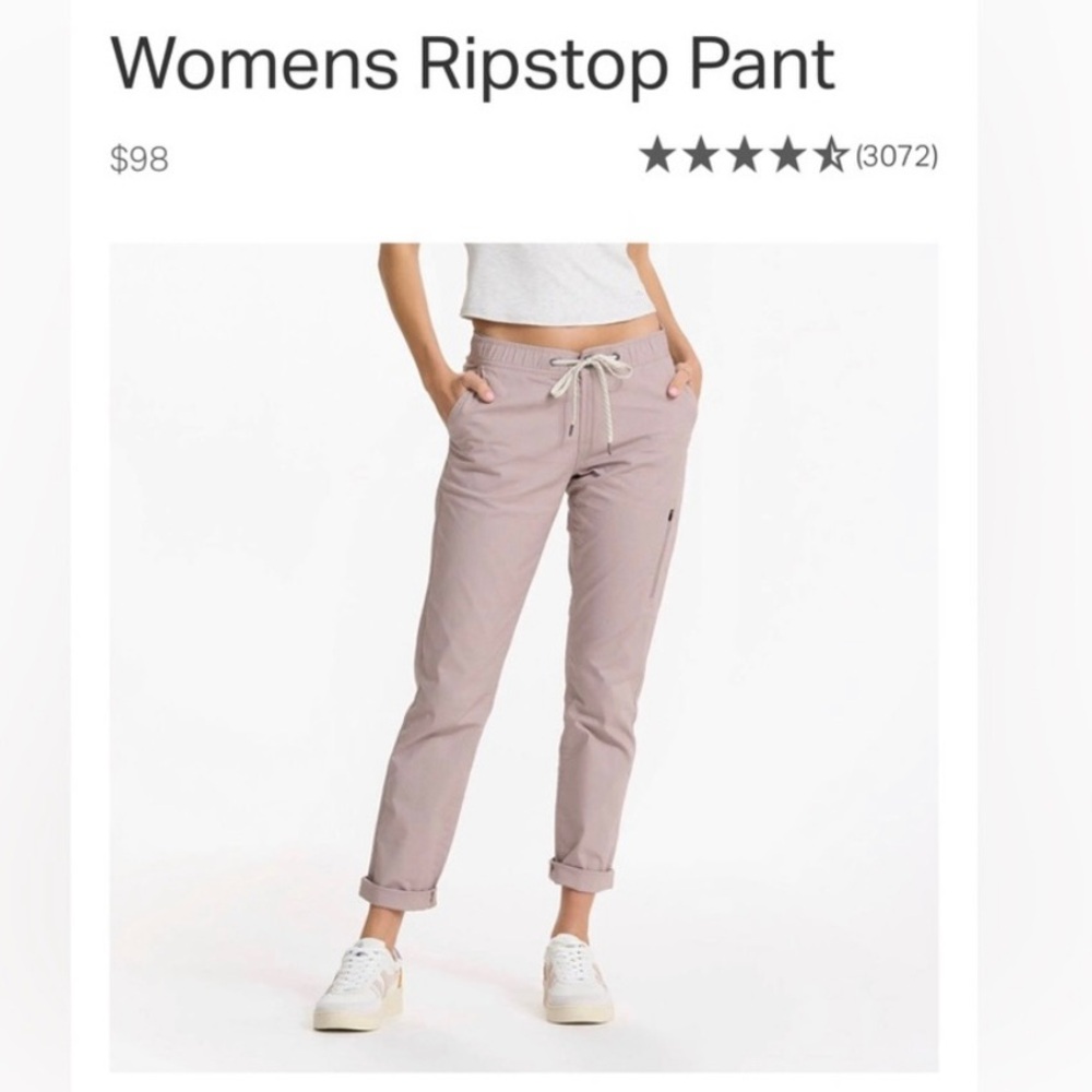 VUORI ripstop pants rose color size XL